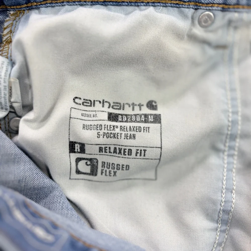 Vintage Carhartt Distressed Light Wash Patina Raw Hem Jeans